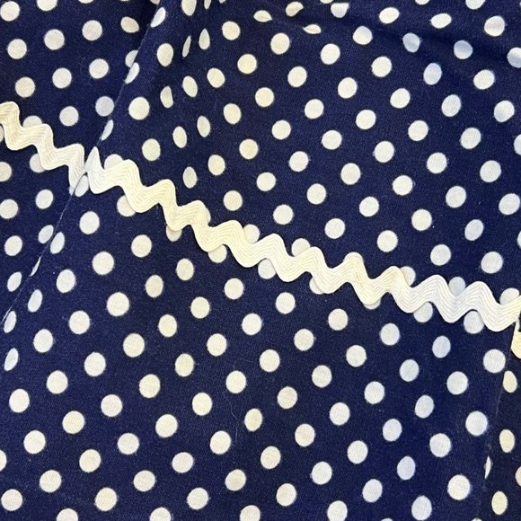 Cinderella Stop the Press Vintage Orange/Blue Polka Dot 70s 4T Dress - Picture 6 of 7